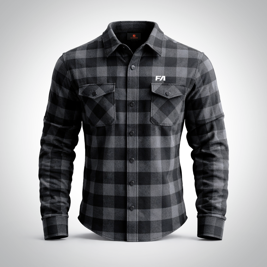 Black Armored Flannel