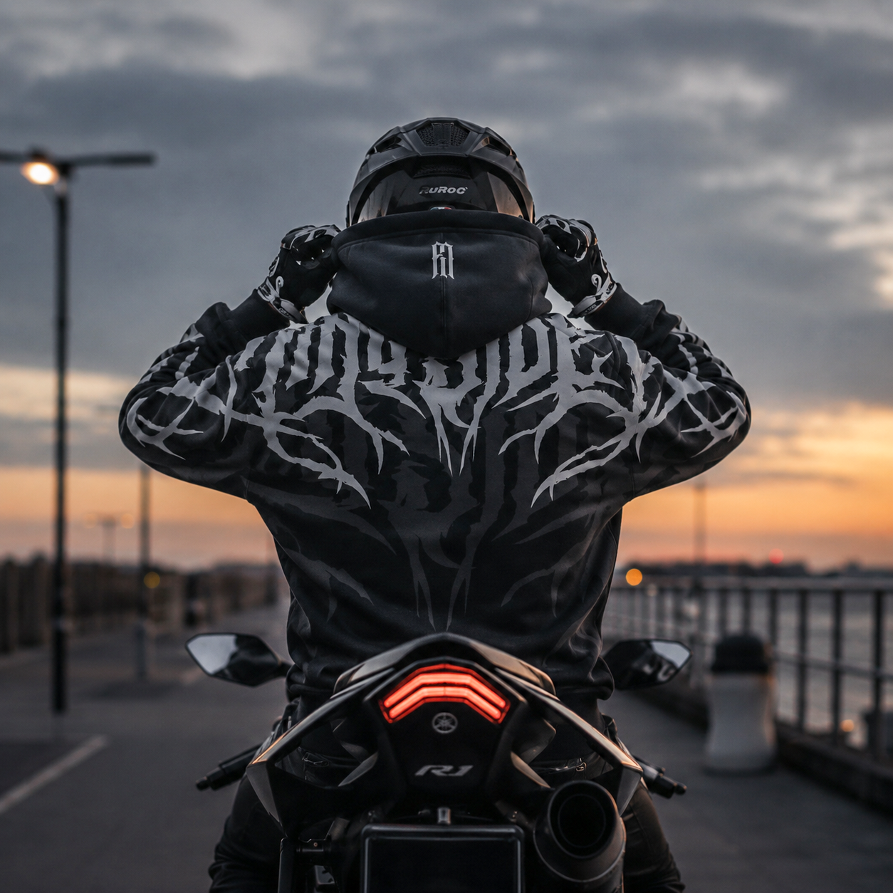 Rubber Side Down Armored Hoodie