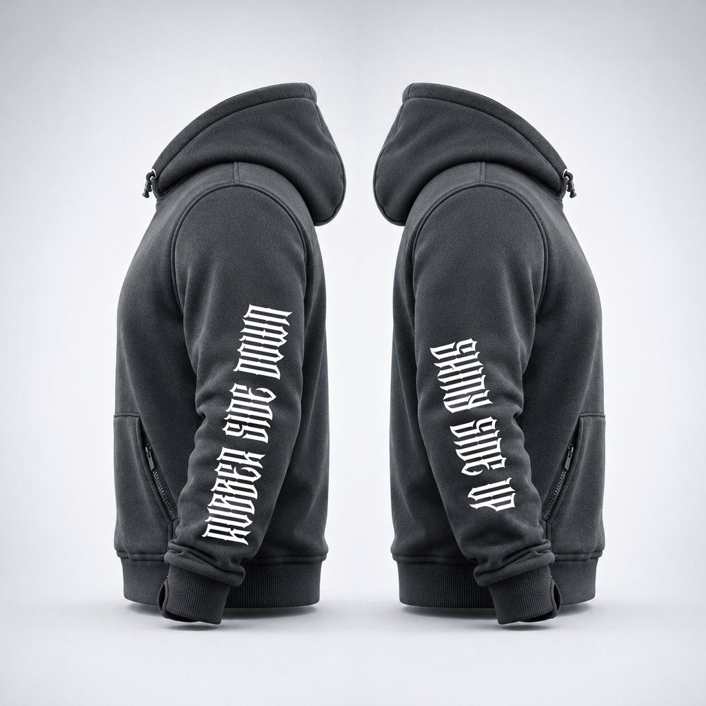 Rubber Side Down Armored Hoodie