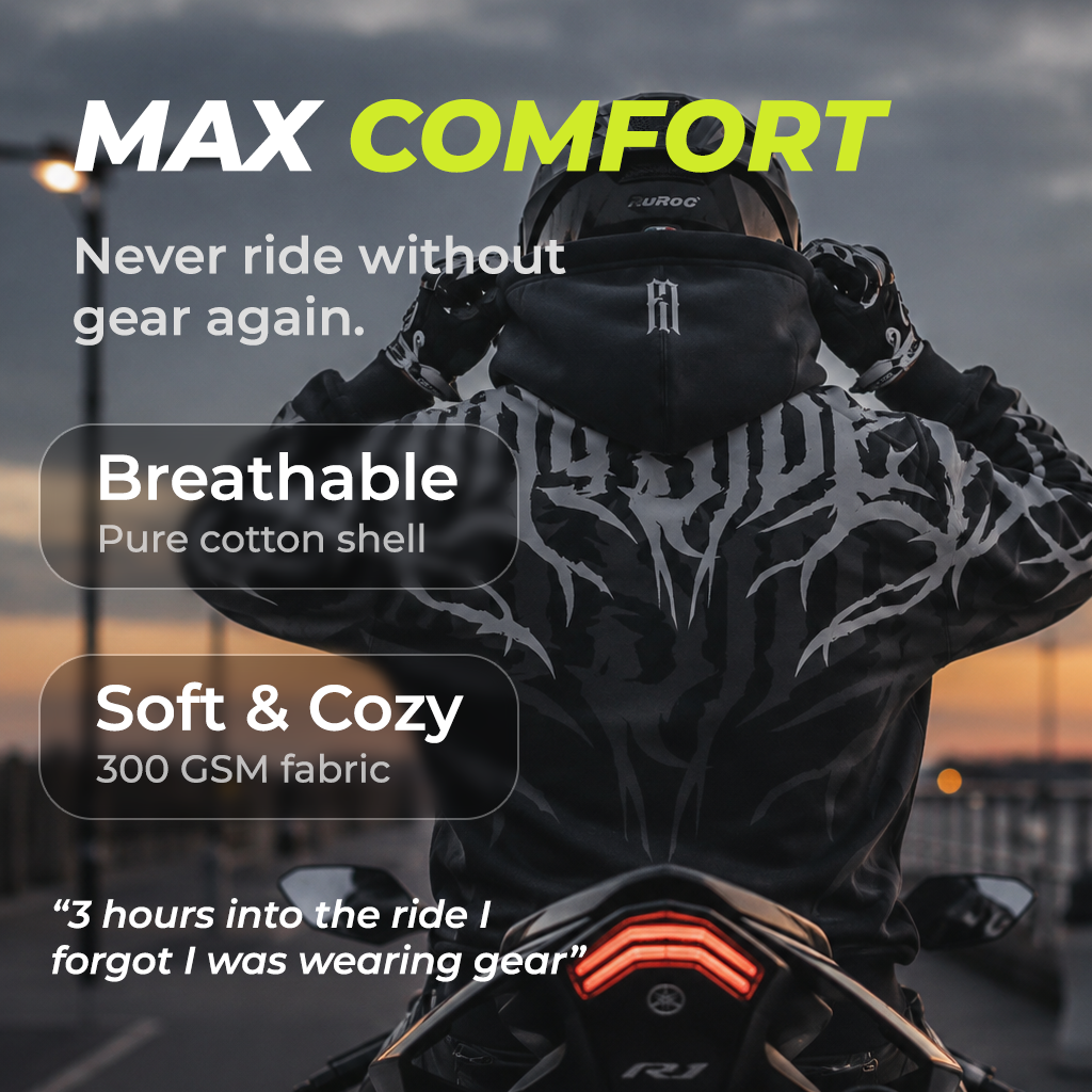 Rubber Side Down Armored Hoodie