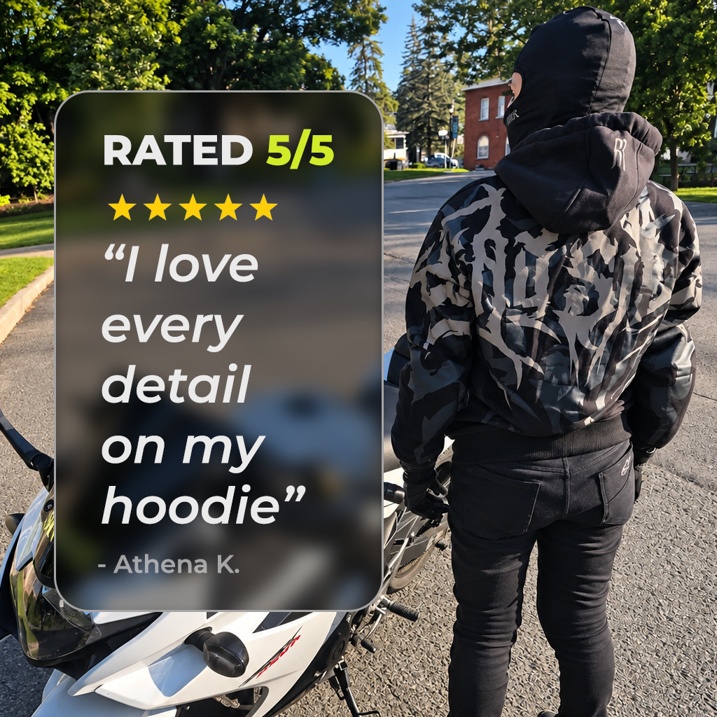 Rubber Side Down Armored Hoodie